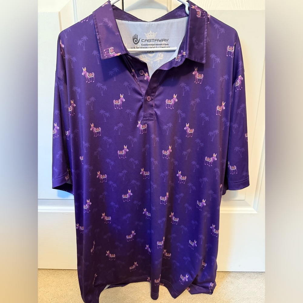 Castaway Purple Men's Polo Shirt